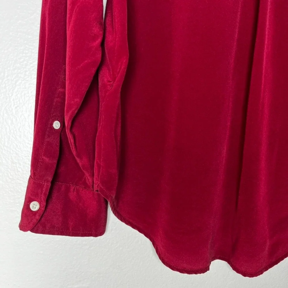 J. Crew Long Sleeve Button Down Shirt in Deep Rose